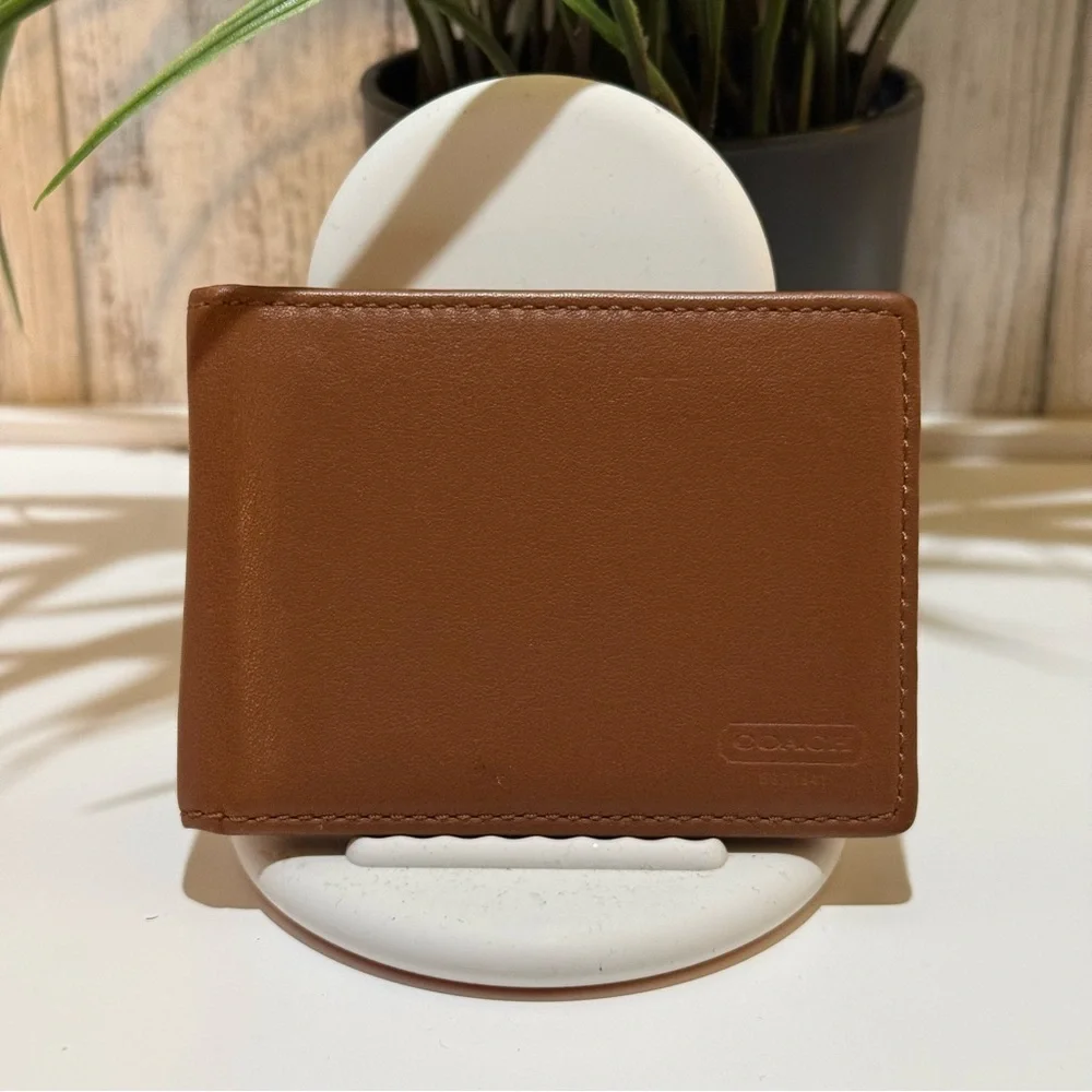 Coach Tan Leather Card Holder